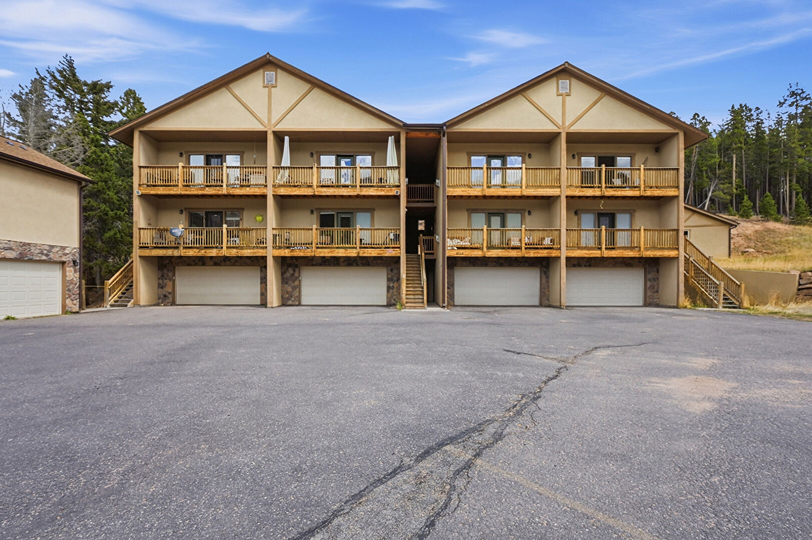 Front at 9168 Black Mountain Drive, Unit #4, Conifer, CO 80433, listed by Sandra Bosworth