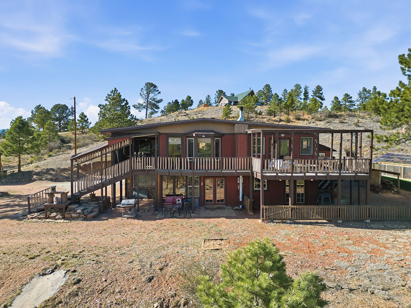 Aerial View at 556 Circle Drive, Florissant, CO 80816, listed by Andre Mouton, MLS ID: 8270981