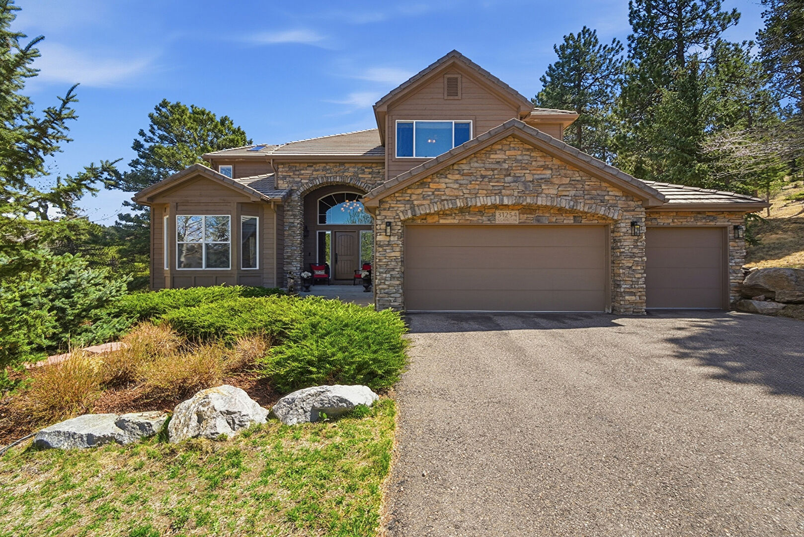 Front at 31254 Sugarhill Lane, Evergreen, CO 80439, listed by Peg Schroeder, MLS ID: 8116567