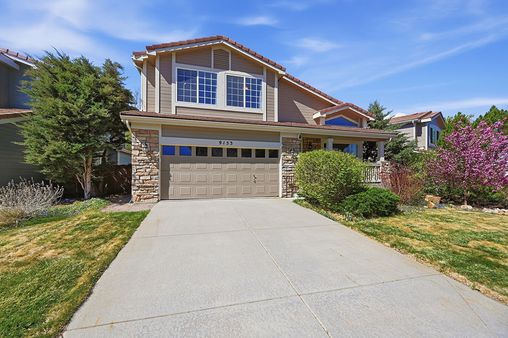 Front at 9153 Roadrunner Drive, Highlands Ranch, CO 80129, listed by Josie Apodaca