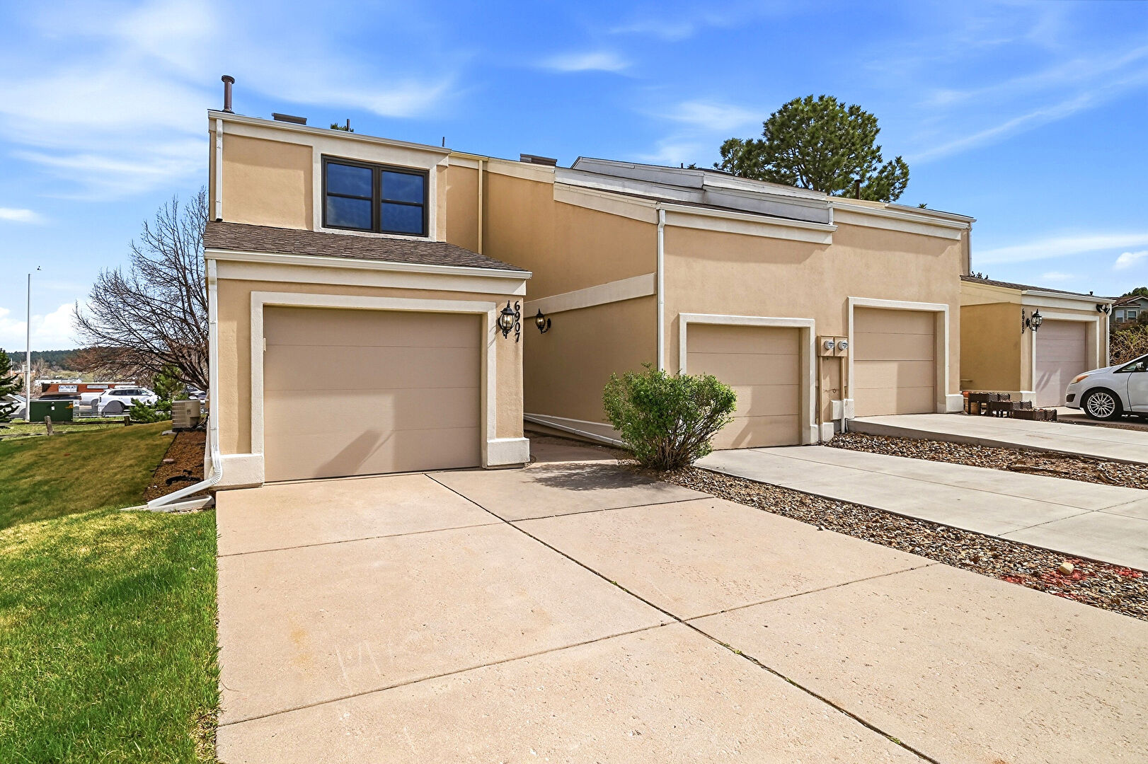 Front at 6907 Gayle Lyn Lane, Colorado Springs, CO 80919, listed by Creedance Weiss