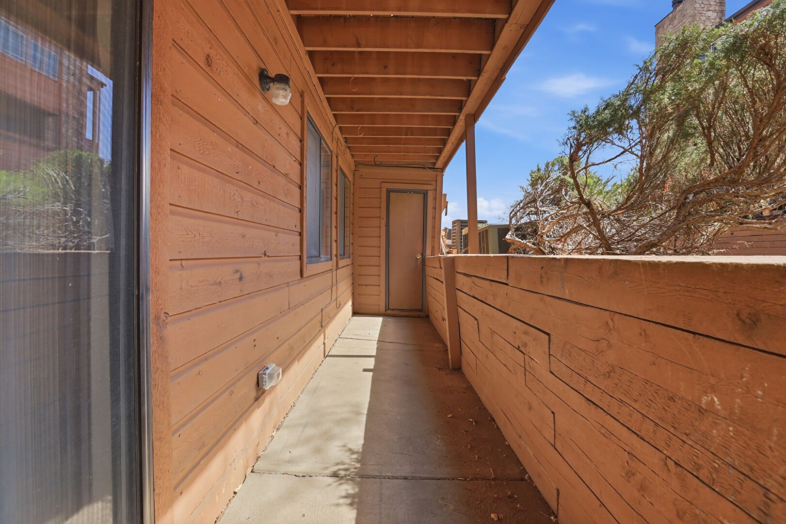 Balcony at 4671 South Decatur Street #128, Englewood, CO 80110, listed by Marianne Hayes Smith