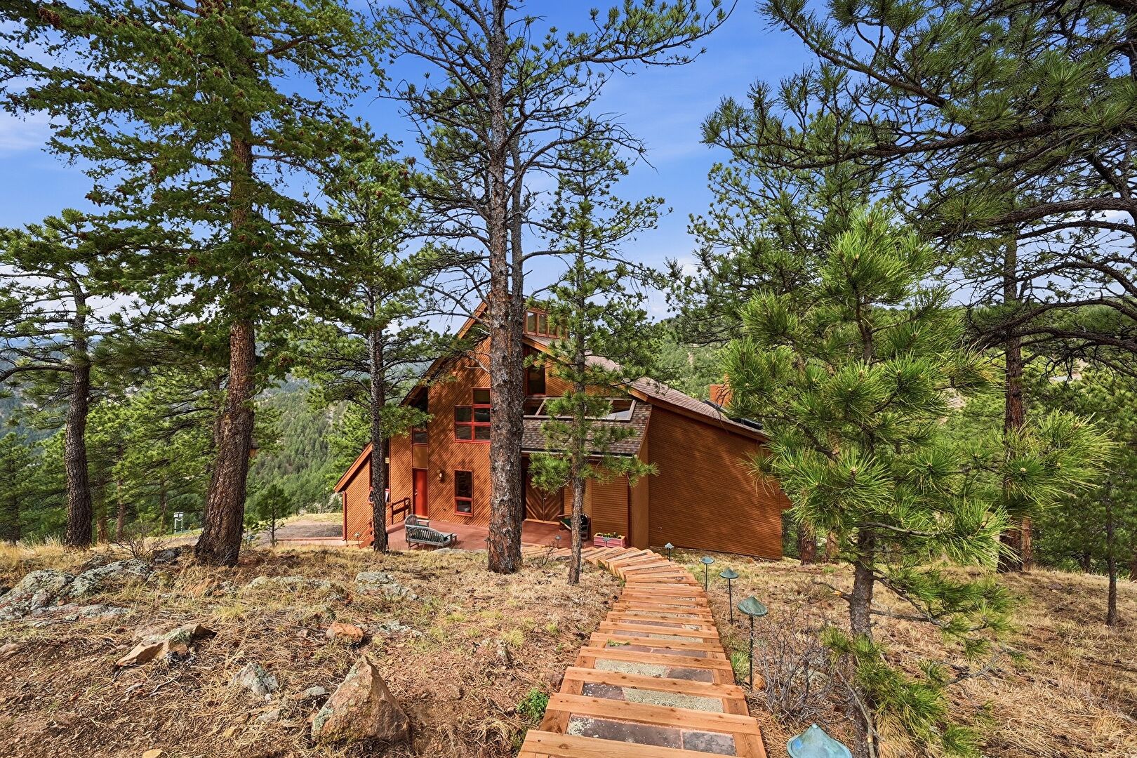 Front at 3367 Sunshine Canyon Drive, Boulder, CO 80302, listed by Brooke Weathers