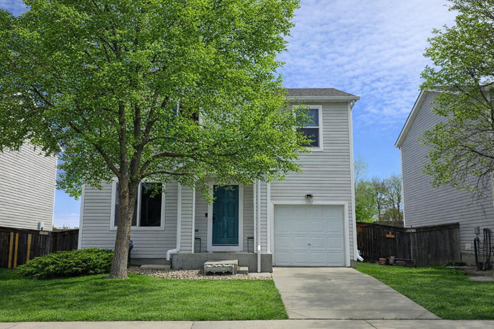 Front yard view at 1352 Bluebird Street, Brighton, CO 80601, listed by Kristen Miller