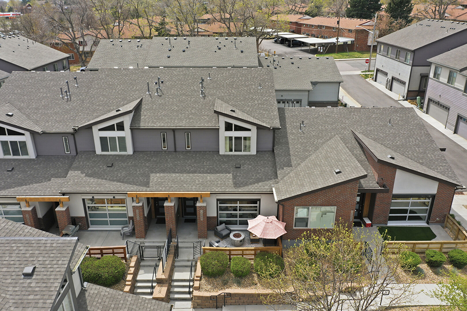 Aerial View at 12461 West Virginia Avenue, Lakewood, CO 80228, listed by Angela Kemper, MLS ID: 4285502