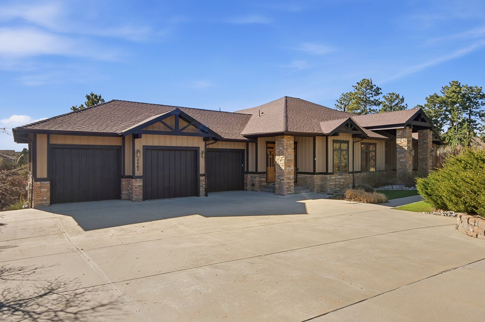 Front at 2587 Black Pine Drive, Castle Rock, CO 80104, listed by Regina Naves