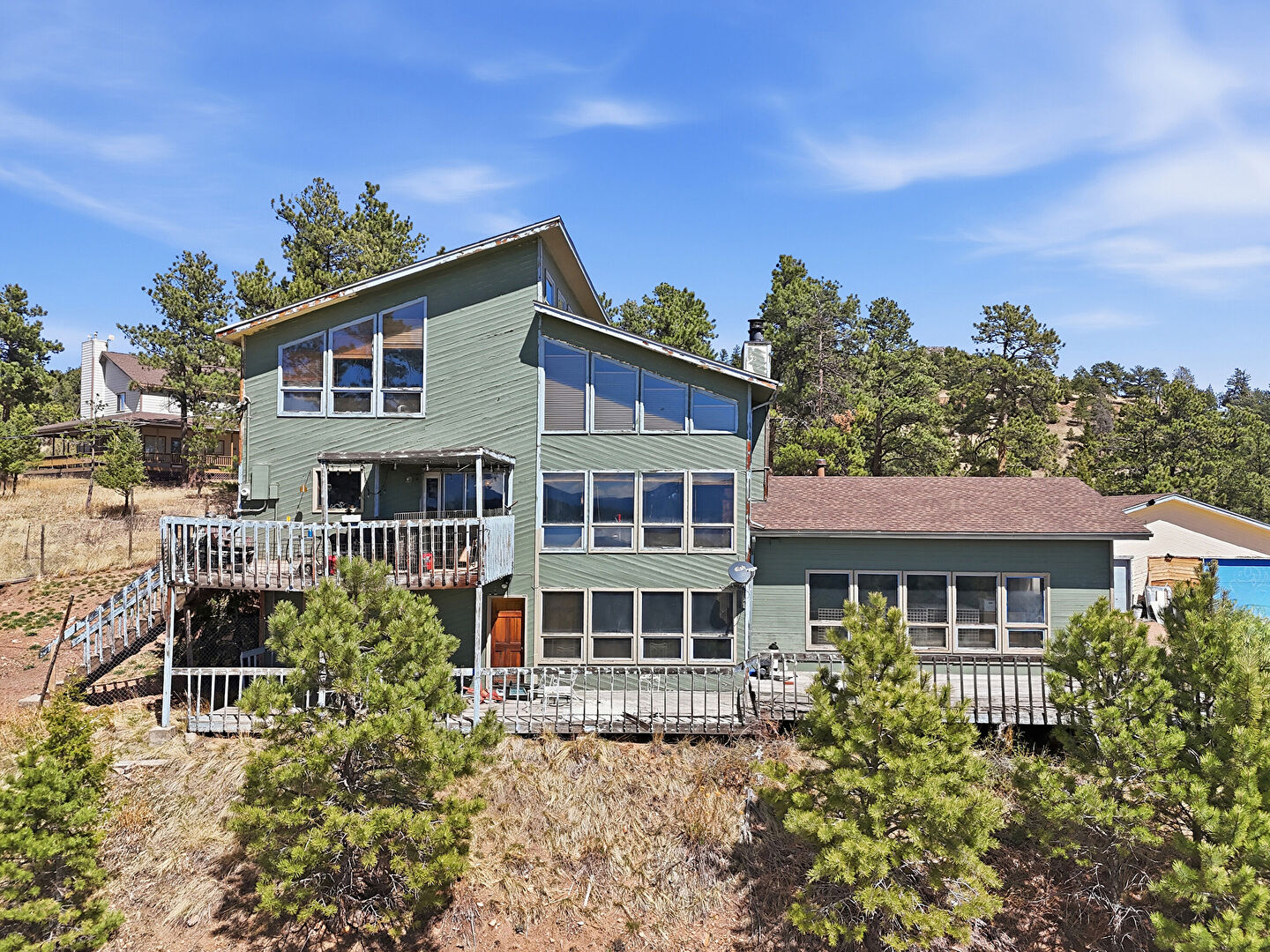 Aerial View at 13108 Elsie Road, Conifer, CO 80433, listed by Regina Naves