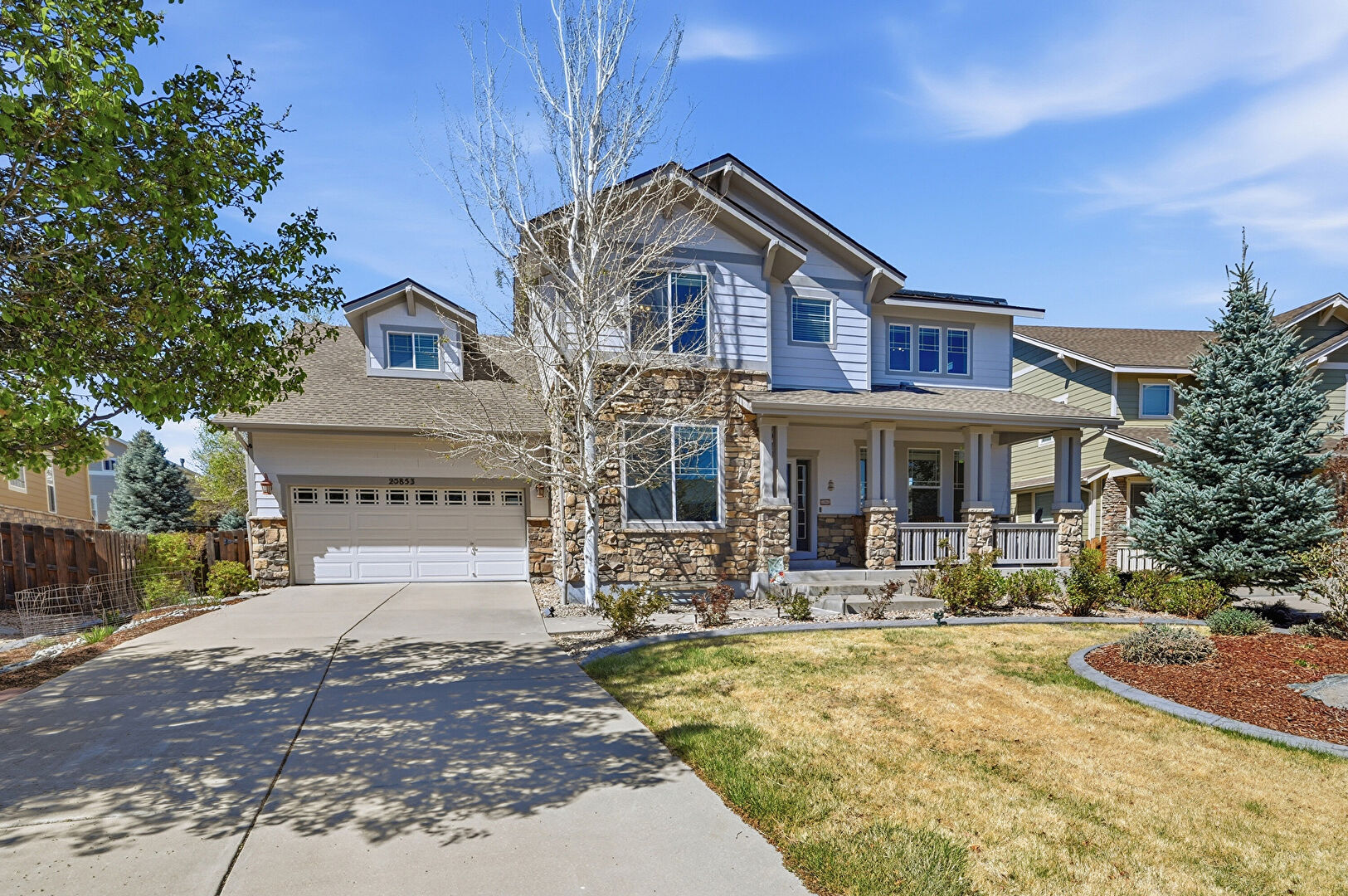 Front at 25853 E Peakview Place, Aurora, CO 80016, listed by Jennifer Bozarth