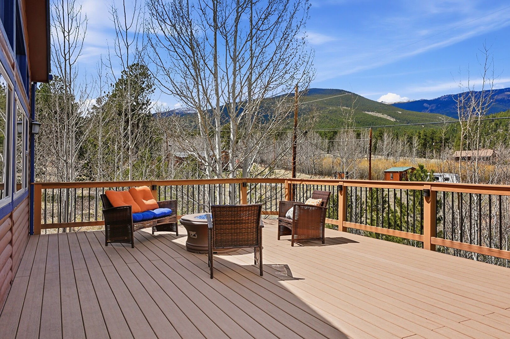 Deck at 124 Prospectors Way, Bailey, CO 80421, listed by Victoria Merchant