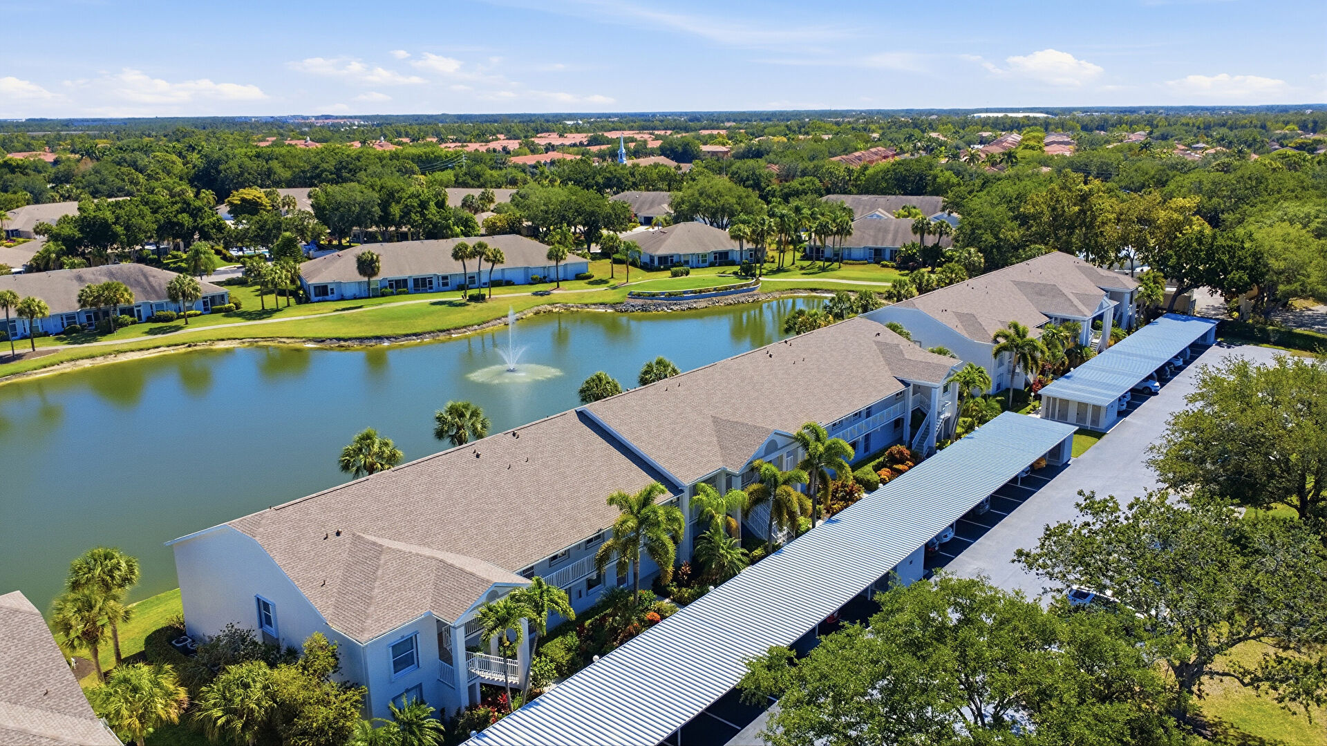 Aerial View at 20611 Country Creek Drive, unit 3224, Estero, FL 33928, listed by Allan Hase, MLS ID: 226017818
