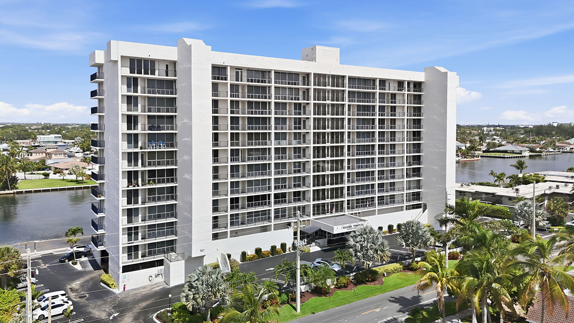 Aerial View at 521 N RIVERSIDE DR UNIT 606, Pompano Beach, FL 33062, listed by Rose Catinella