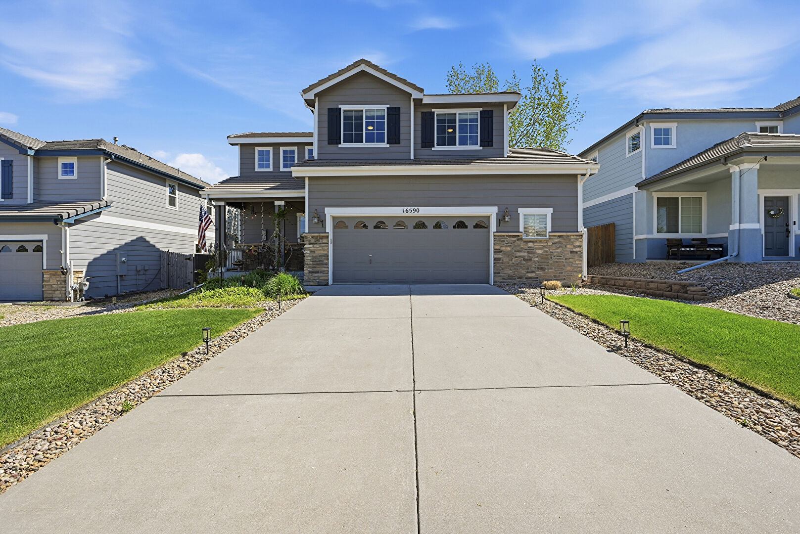 Front at 16590 East Hollow Horn Avenue, Parker, CO 80134, listed by Shawn Engel