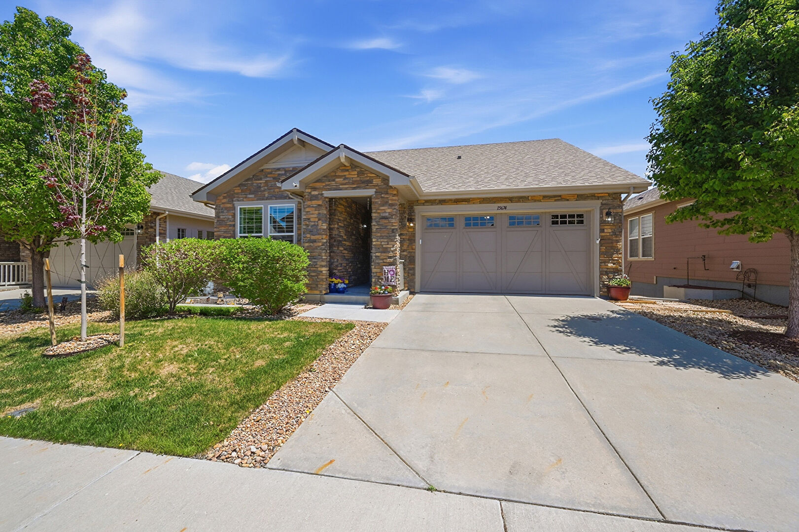 Front yard view at 15674 Elizabeth Street, Thornton, CO 80602, listed by Jacqueline Neal, MLS ID: 7610714