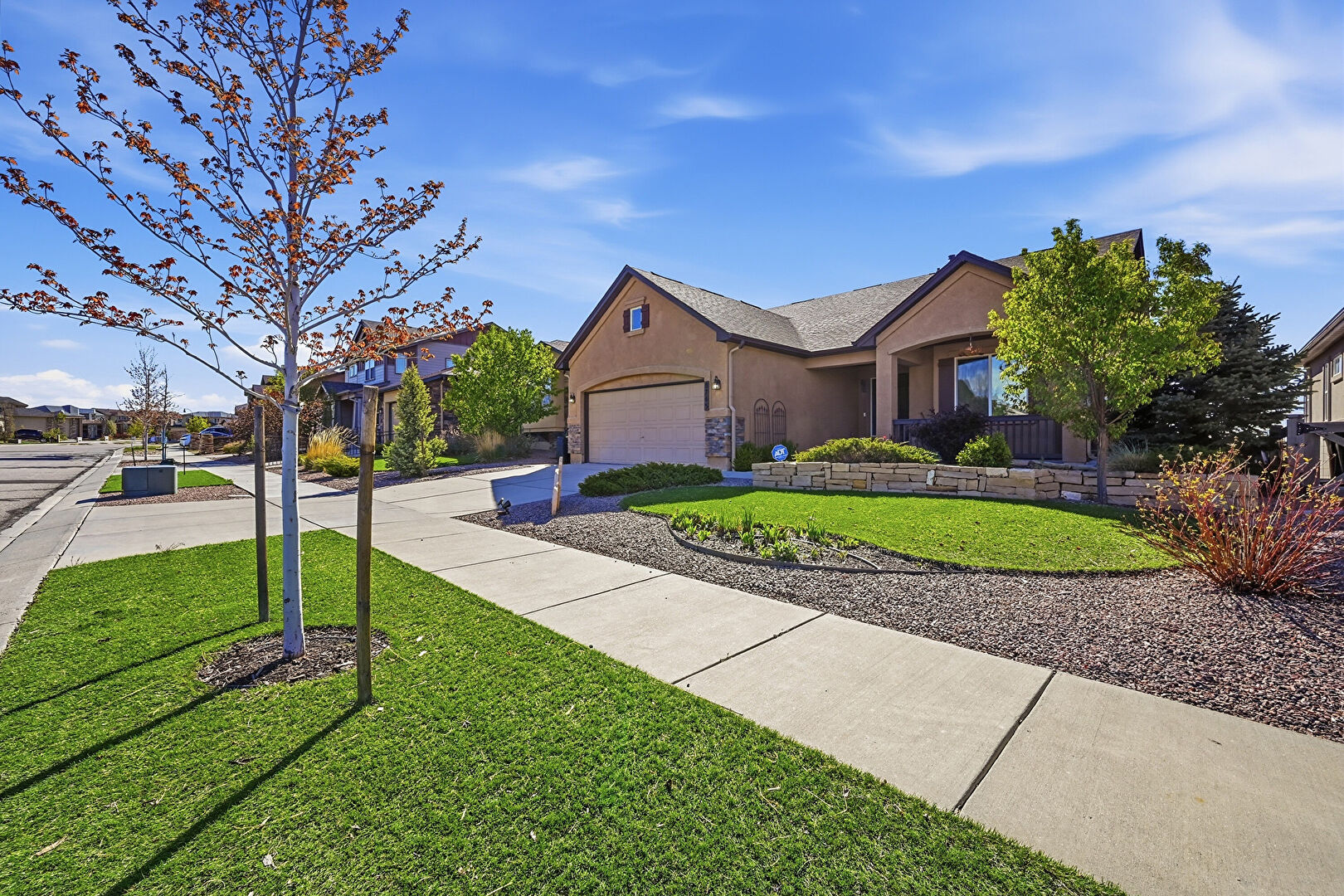Front at 8745 Meadow Tree Trail, Colorado Springs, CO 80927, listed by Taylor Haas