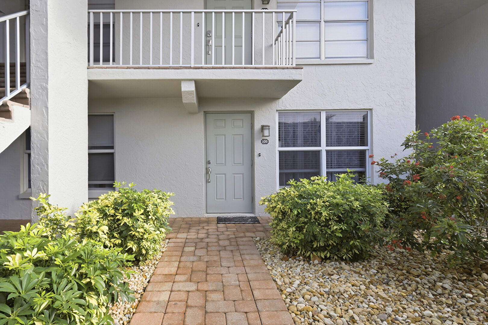Front at 3371 North Key Drive Unit 105, North Fort Myers, FL 33903, listed by Marceleen Wurst