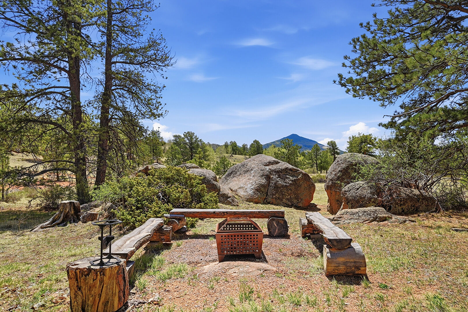 Fireplace at County Road 1, Cripple Creek, CO 80813, listed by M. Blaine Johnson
