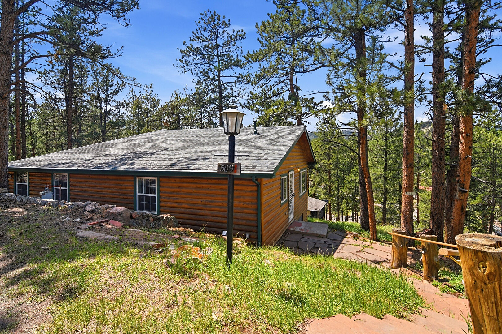 Property Exterior at 5091 South Olive Road, Evergreen, CO 80439, listed by Amy Good