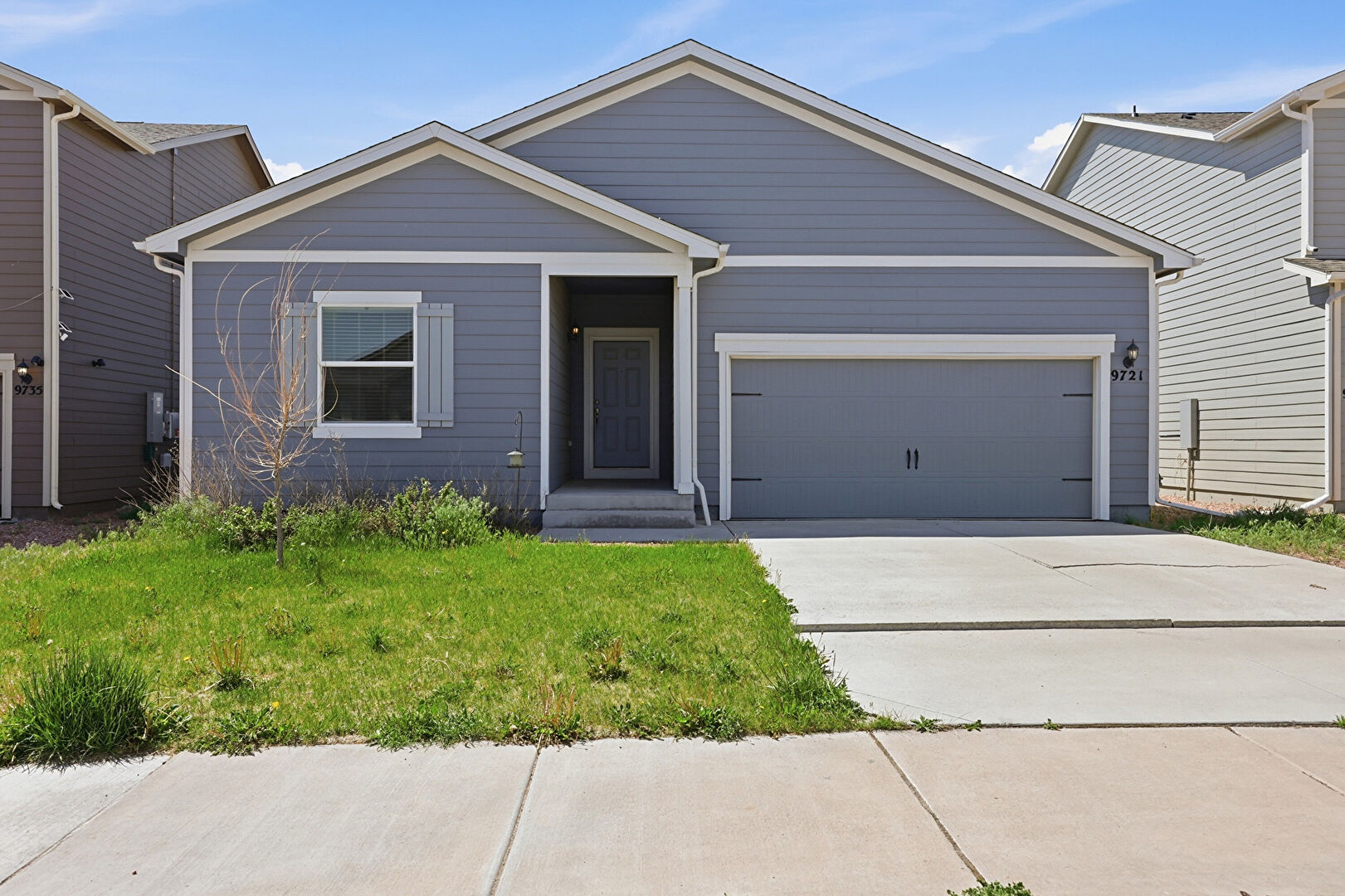 Front at 9721 Chalkstone Lane, Colorado Springs, CO 80925, listed by Taylor Haas