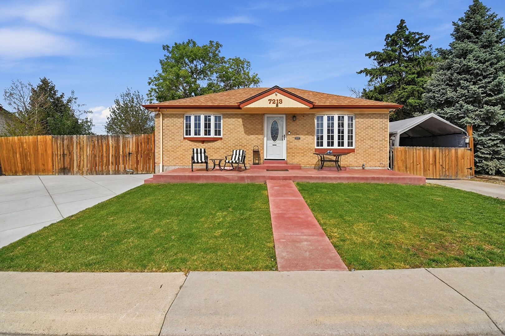 Front at 7213 Santa Fe Drive, Denver, CO 80221, listed by Danae Hall