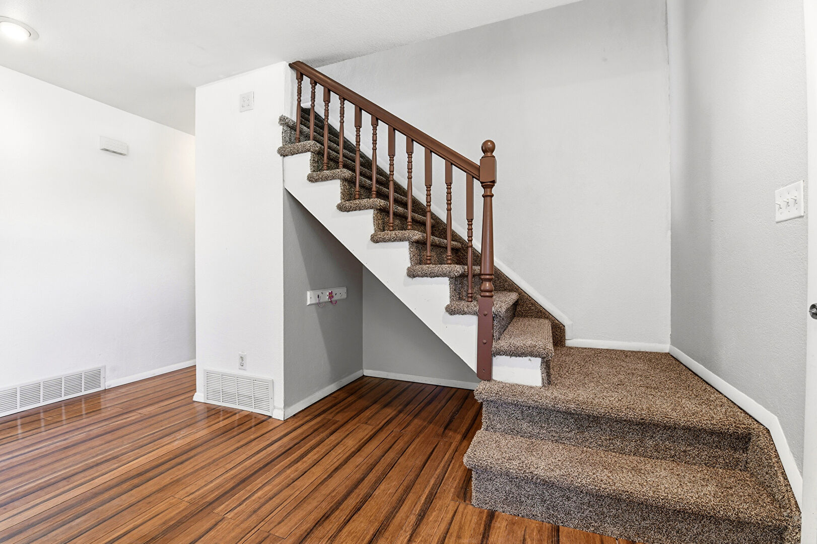Stairs at 7461 Webster Street, Arvada, CO 80003, listed by Bobby Stier
