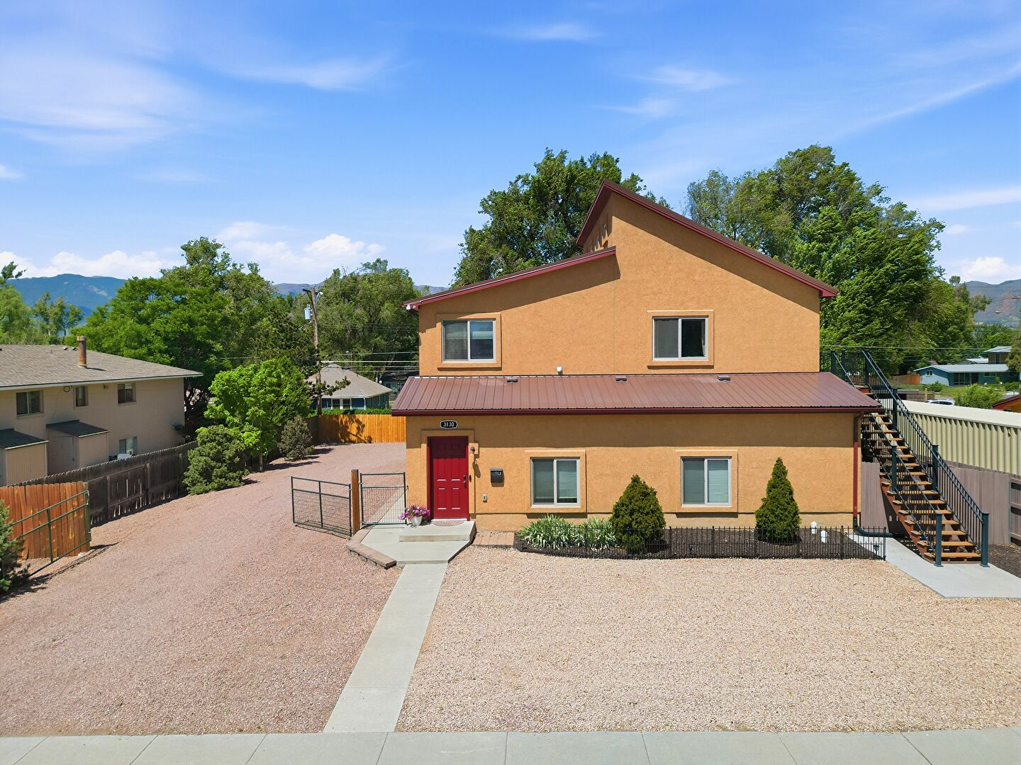 Aerial View at 3130 N Hancock, Colorado Springs, CO 80907, listed by Sarah Humbargar