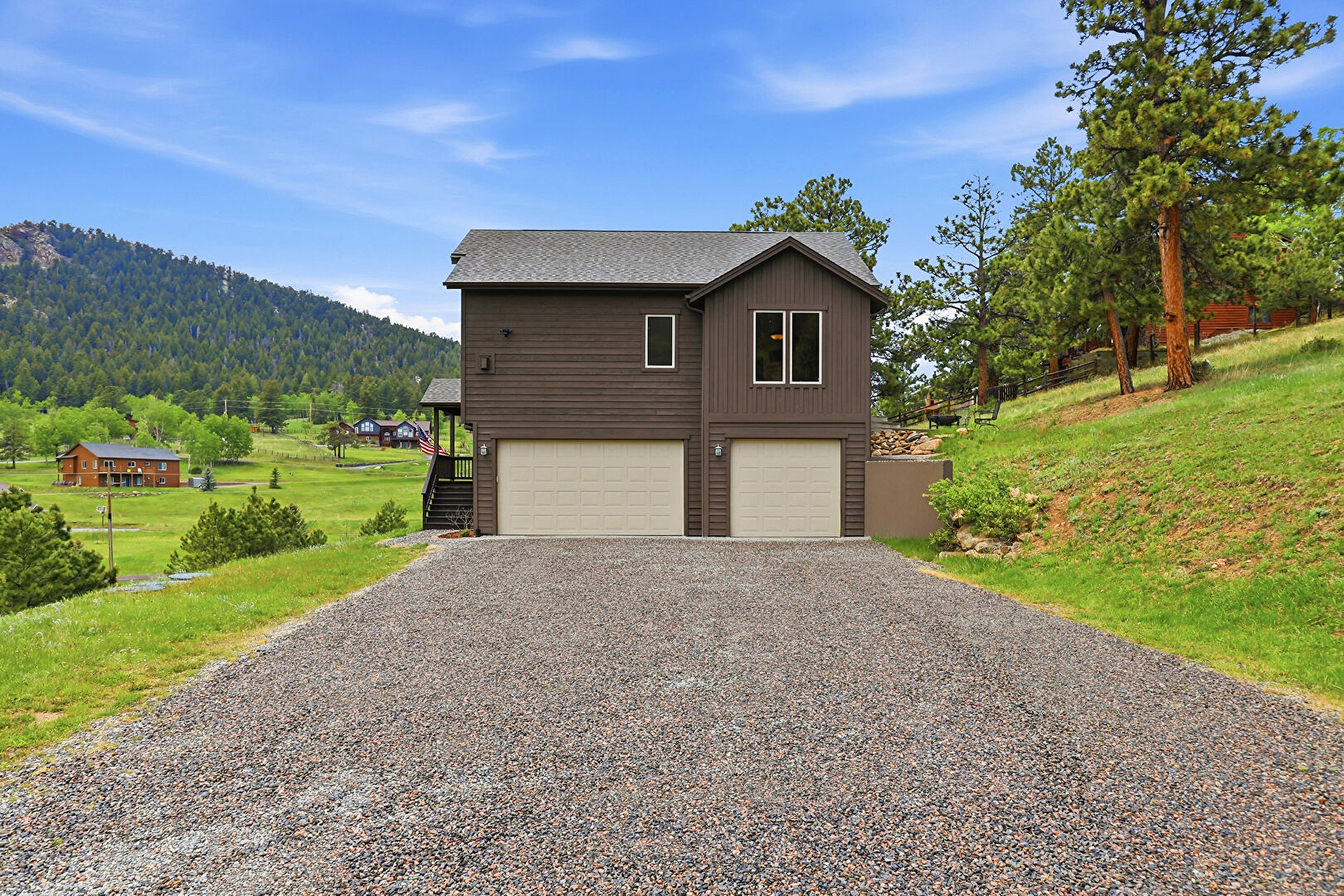 Front at 31735 Kiva Lane, Evergreen, CO 80439, listed by Jenna and Patrick McMenaman, MLS ID: 6276015