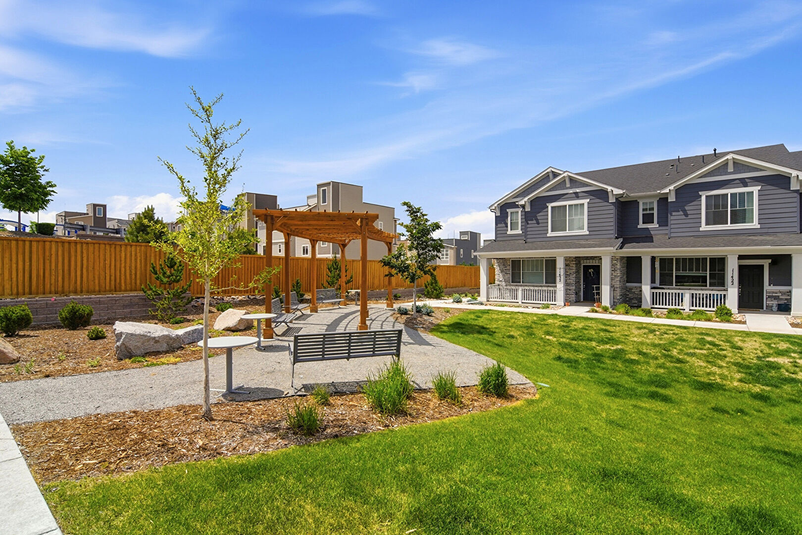 Community Yard at 11433 West Belleview Drive, Littleton, CO 80127, listed by Colleen Simpson