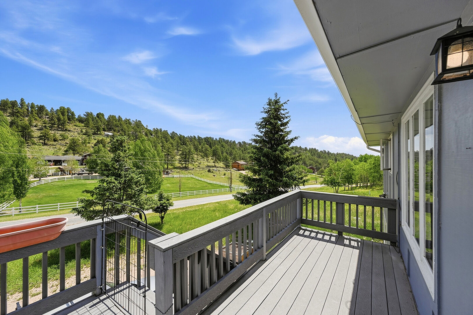 Deck at 836 Sleepy Hollow Drive, Unit A (Upper), Bailey, CO 80421, listed by Sandra Bosworth