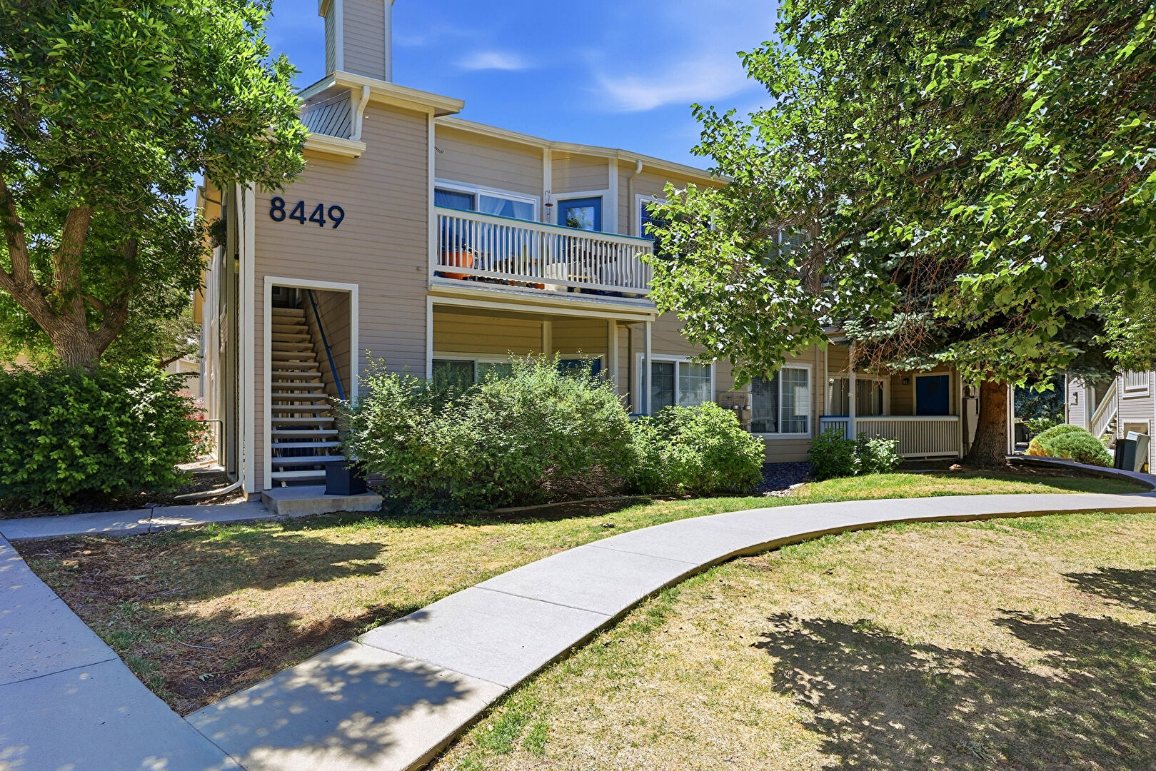 Front at 8449 Little Rock Way, Unit 204, Highlands Ranch, CO 80126, listed by Alissa Theis