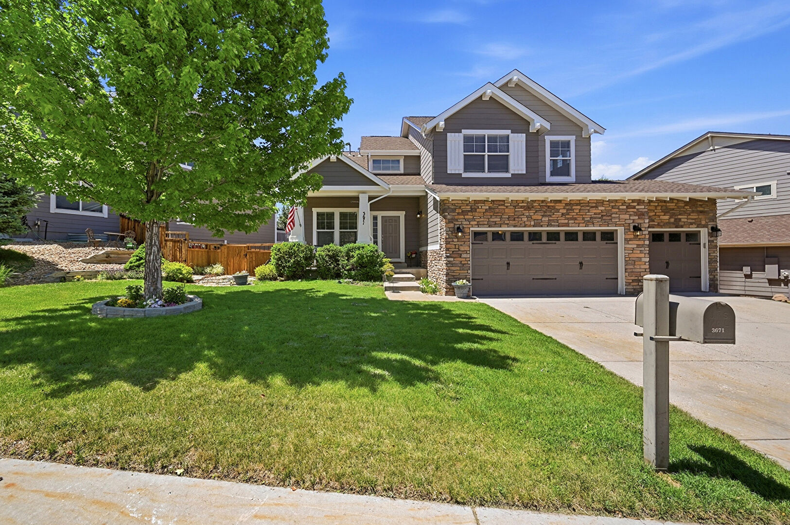 Front at 3671 Sunridge Terrace Drive, Castle Rock, CO 80109, listed by Tony Geraty