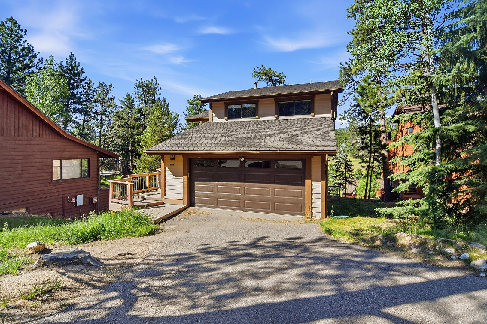 Front at 4148 Timbervale Drive, Evergreen, CO 80439, listed by Amy Good