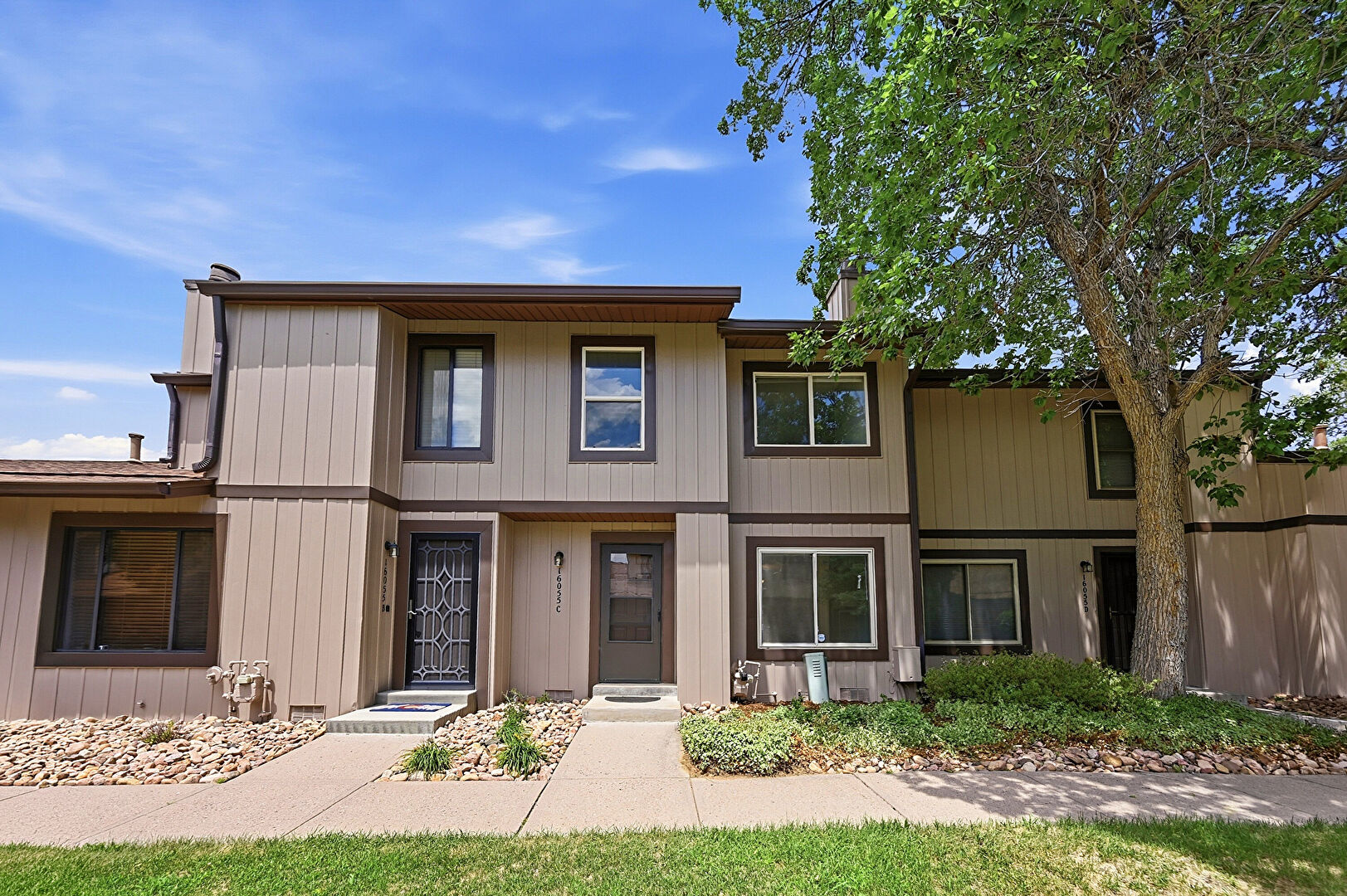 Front at 16055 Ithaca Place #C, Aurora, CO 80013, listed by Taylor Haas