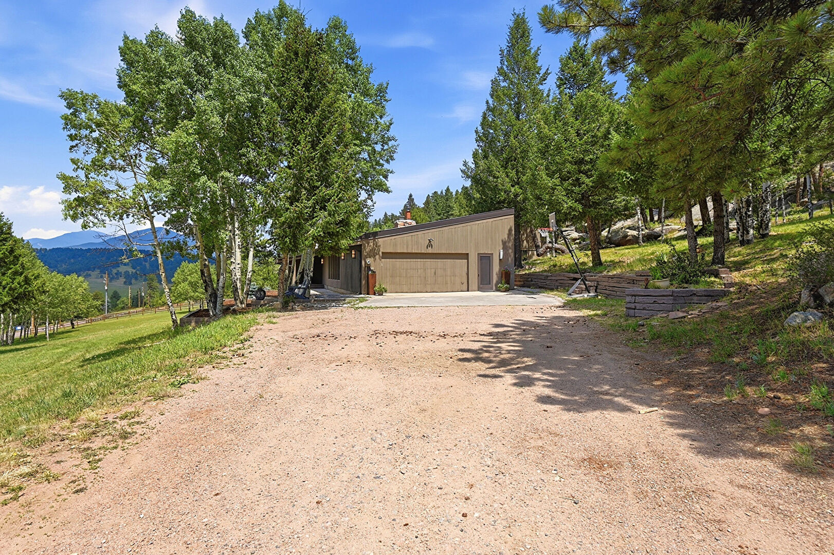 Front at 32042 Horseshoe Drive, Evergreen, CO 80439, listed by Pandora & John Erlandson, MLS ID: 7009087