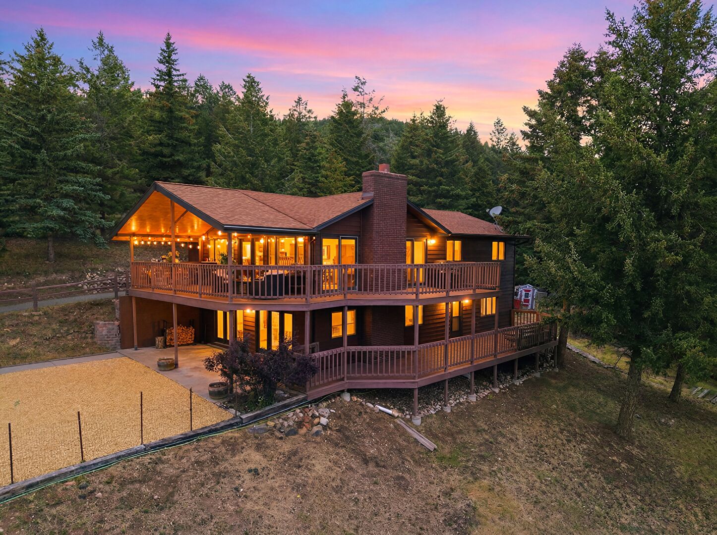 Aerial View at 6352 Starlight Drive, Morrison, CO 80465, listed by Tammy Drozda