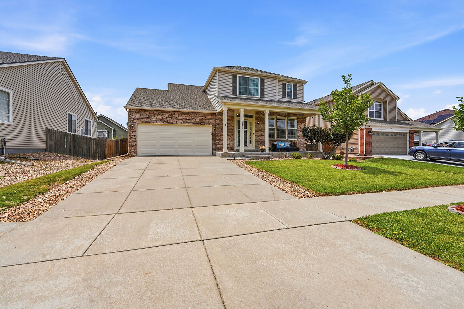 Front at 9971 Joplin Street, Commerce City, CO 80022, listed by Shawn Engel, MLS ID: 7323594