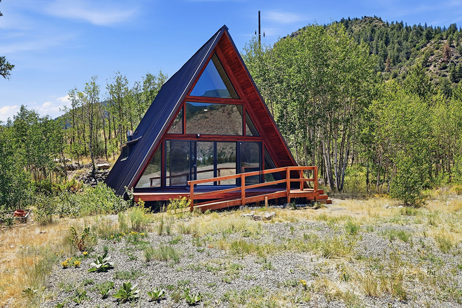 Front at 77 Snowplow Avenue, Empire, CO 80438, listed by Sandra Bosworth