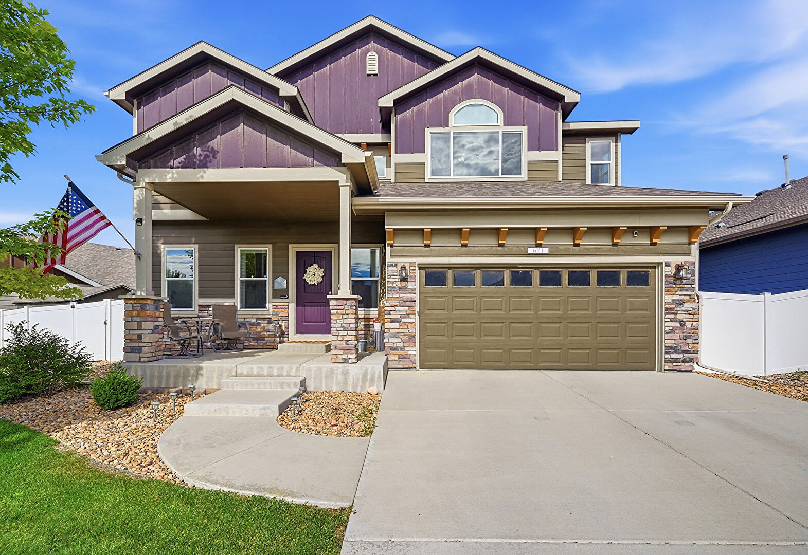 Front at 671 Vermilion Peak Drive, Windsor, CO 80550, listed by Ryan Andre