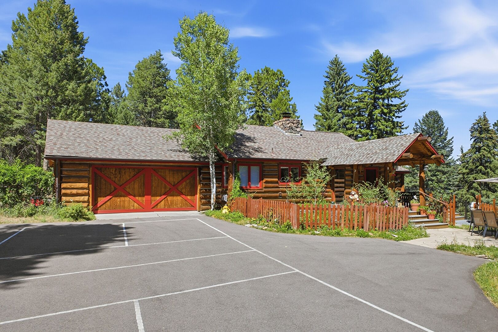 Front at 8818 South Blue Creek Road, Evergreen, CO 80439, listed by Matt Bachus