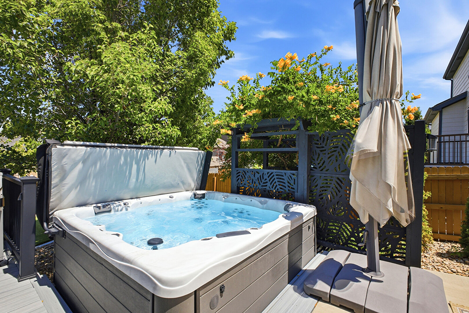 Deck at 7875 East 124 Drive, Thornton, CO 80602, listed by Kimberly Poplawski
