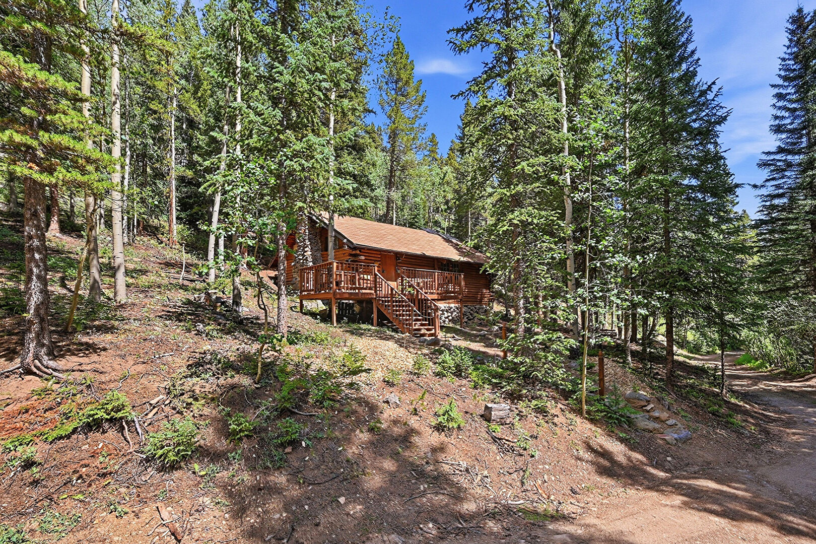 Front at 907 Hefferman Gulch Road, Idaho Springs, CO 80452, listed by Bill Davis