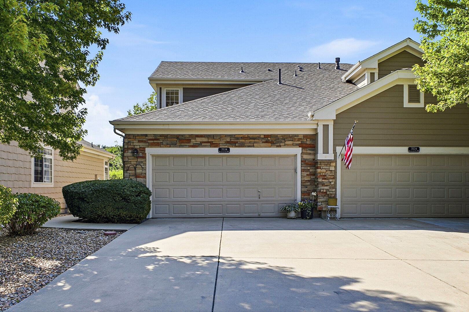 Garage at 3534 Broadlands Lane, Unit 102, Broomfield, CO 80023, listed by Dylan Lario