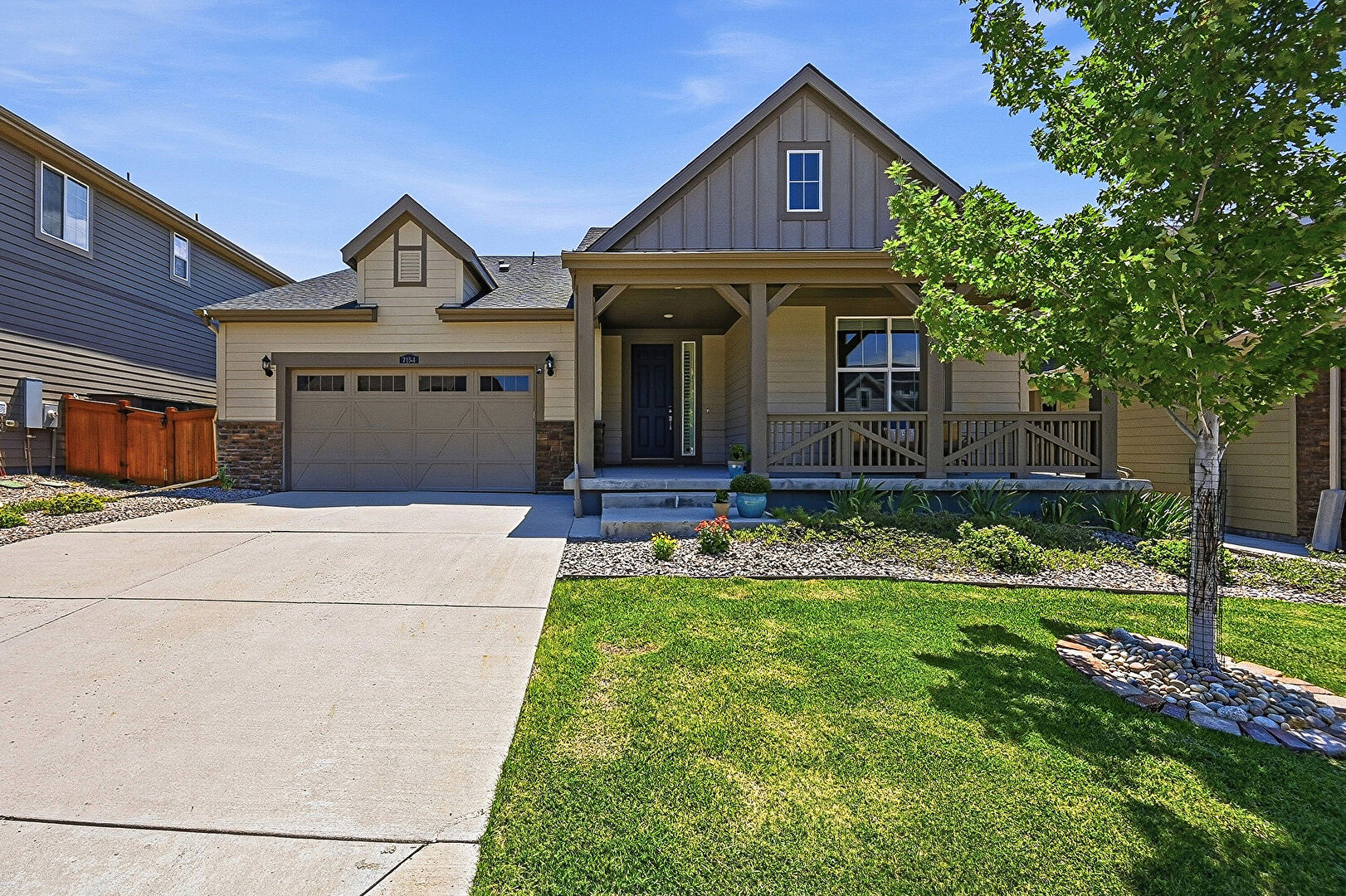 Front at 7154 Hyland Hills Street, Castle Pines, CO 80108, listed by Russ Porter