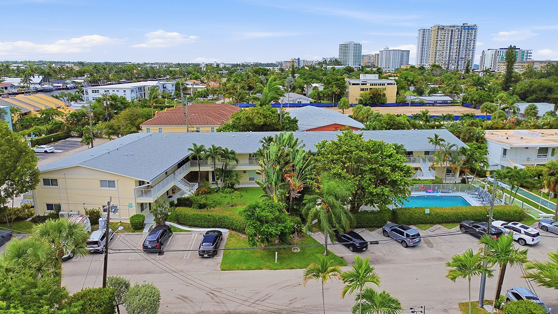 Aerial View at 3201 Southeast 10th Street, A9, Pompano Beach, FL 33062, listed by Rachael Barach