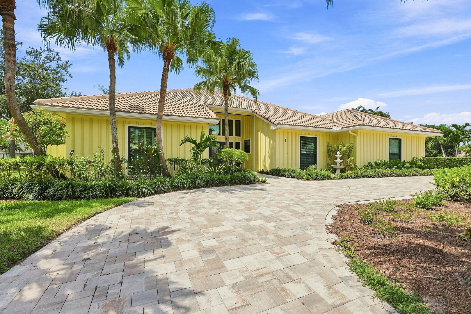 Front at 1 Wycliff Road, Palm Beach Gardens, FL 33418, listed by Angela Falletta