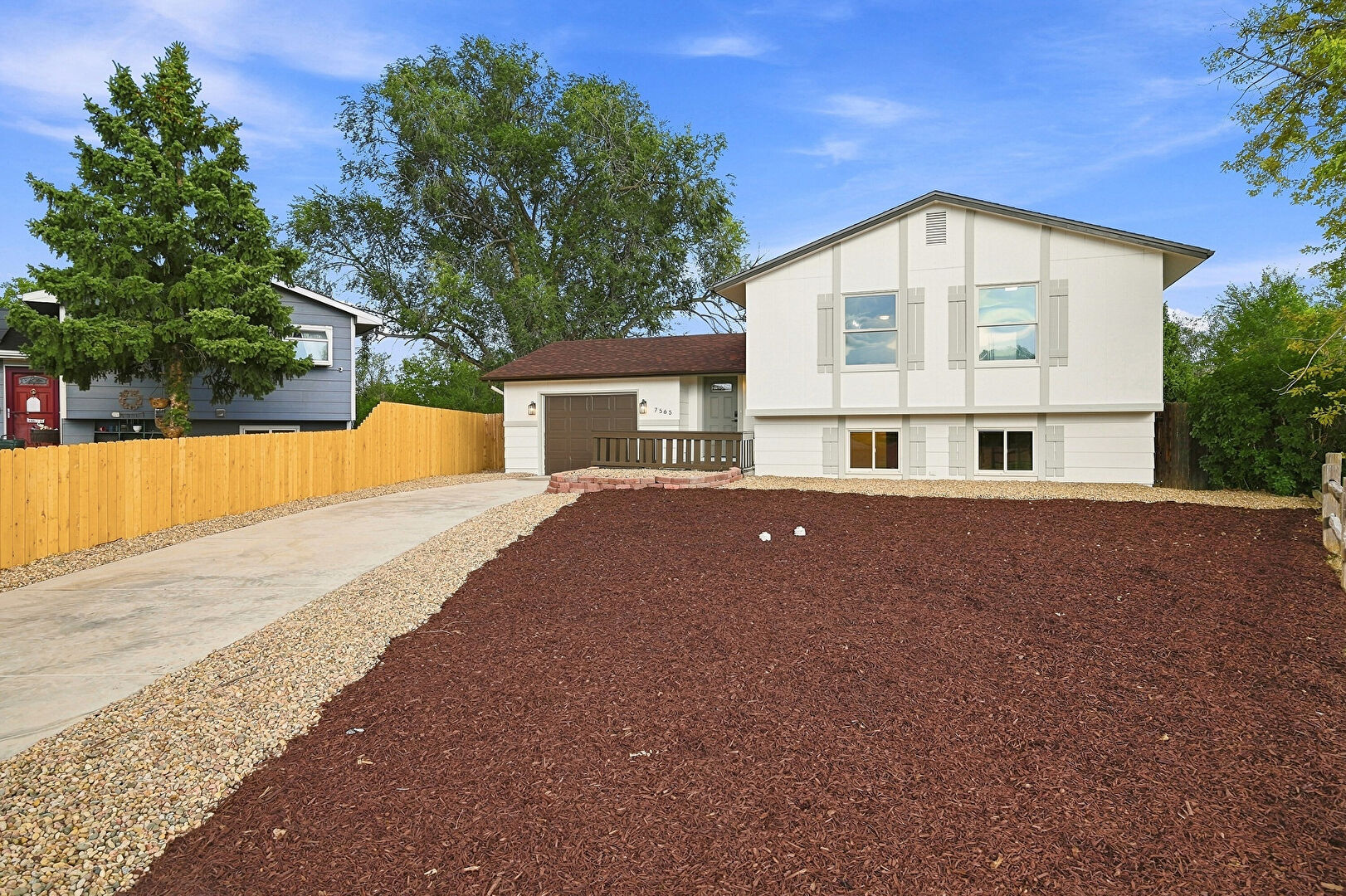 Front at 7565 Vineland Trail, Colorado Springs, CO 80911, listed by Amanda Moss