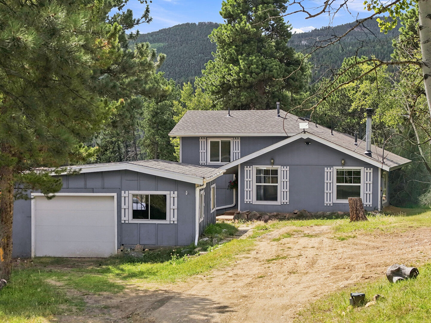 Aerial View at 1126 Pine Valley Rd, Evergreen, CO 80439, listed by Tammy Drozda, MLS ID: 9867696