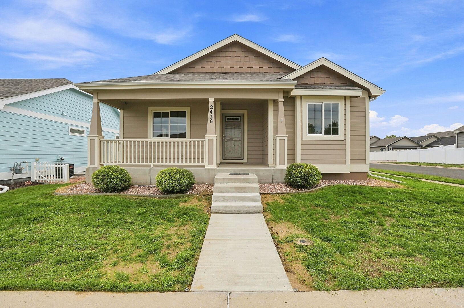 Front at 2436 Heather Lane, Evans, CO 80620, listed by Rob Martin
