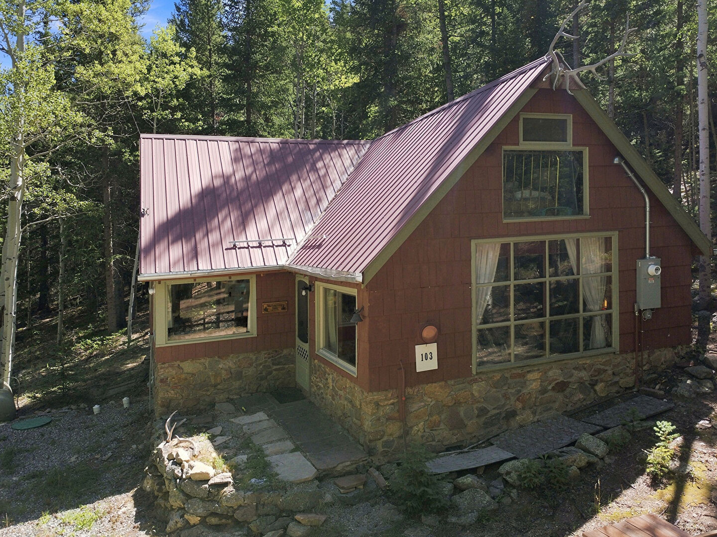 Aerial View at 103 Forest Haven Ln, Idaho Springs, CO 80452, listed by Jane Pearson, MLS ID: 6613256
