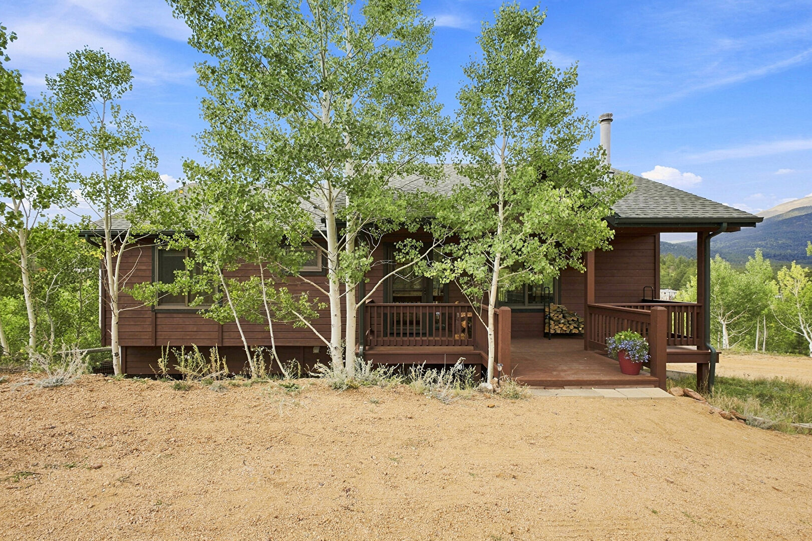 Front at 203 Gold Flake Terrace, Bailey, CO 80421, listed by The Dolph Team