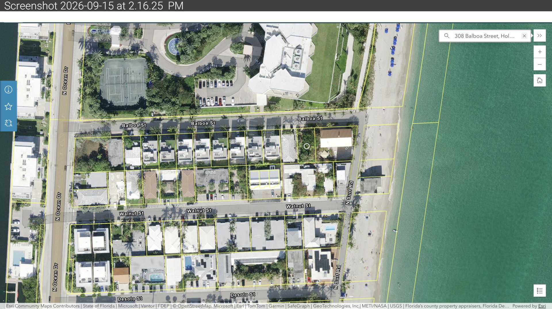 Map at 308 Balboa Street, Hollywood, FL 33019, listed by Lonna Spitaleri, MLS ID: B26076370